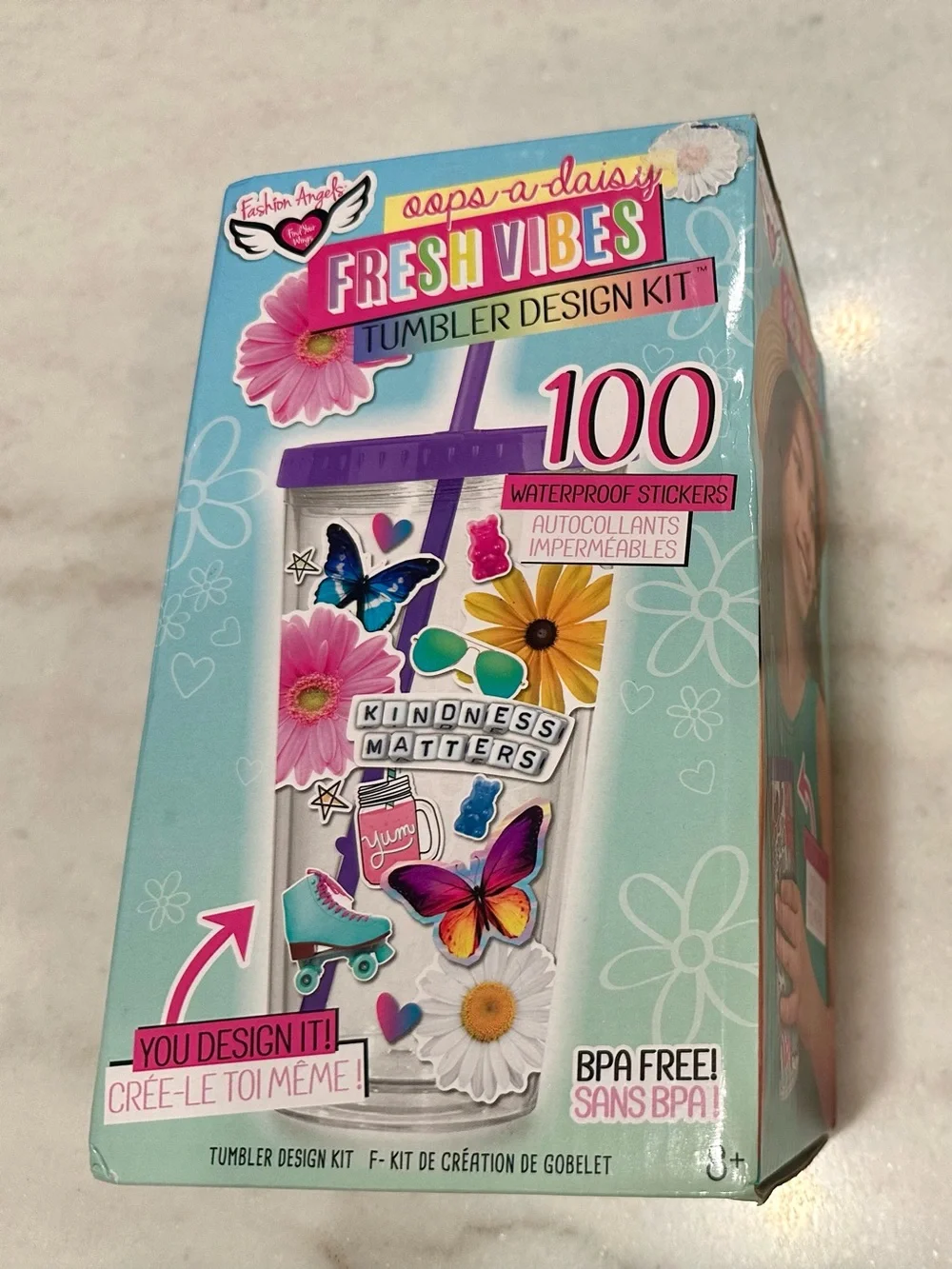 Fresh Vibes Tumbler Design Kit with Purple Lid - Fresh Vibes